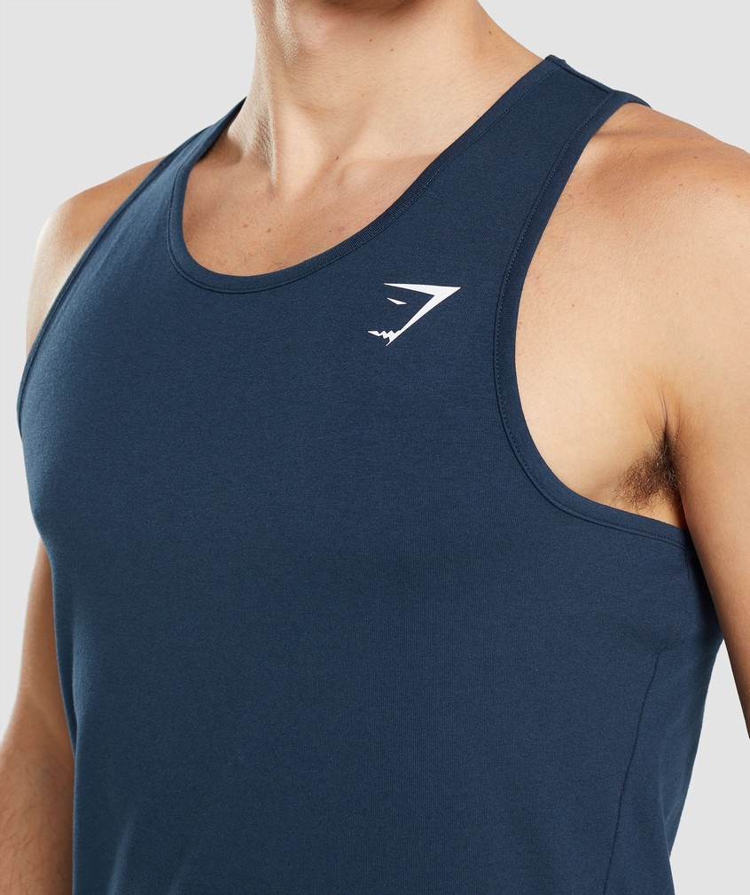 Navy Men's Gymshark Critical 2.0 Tank | USA-16708