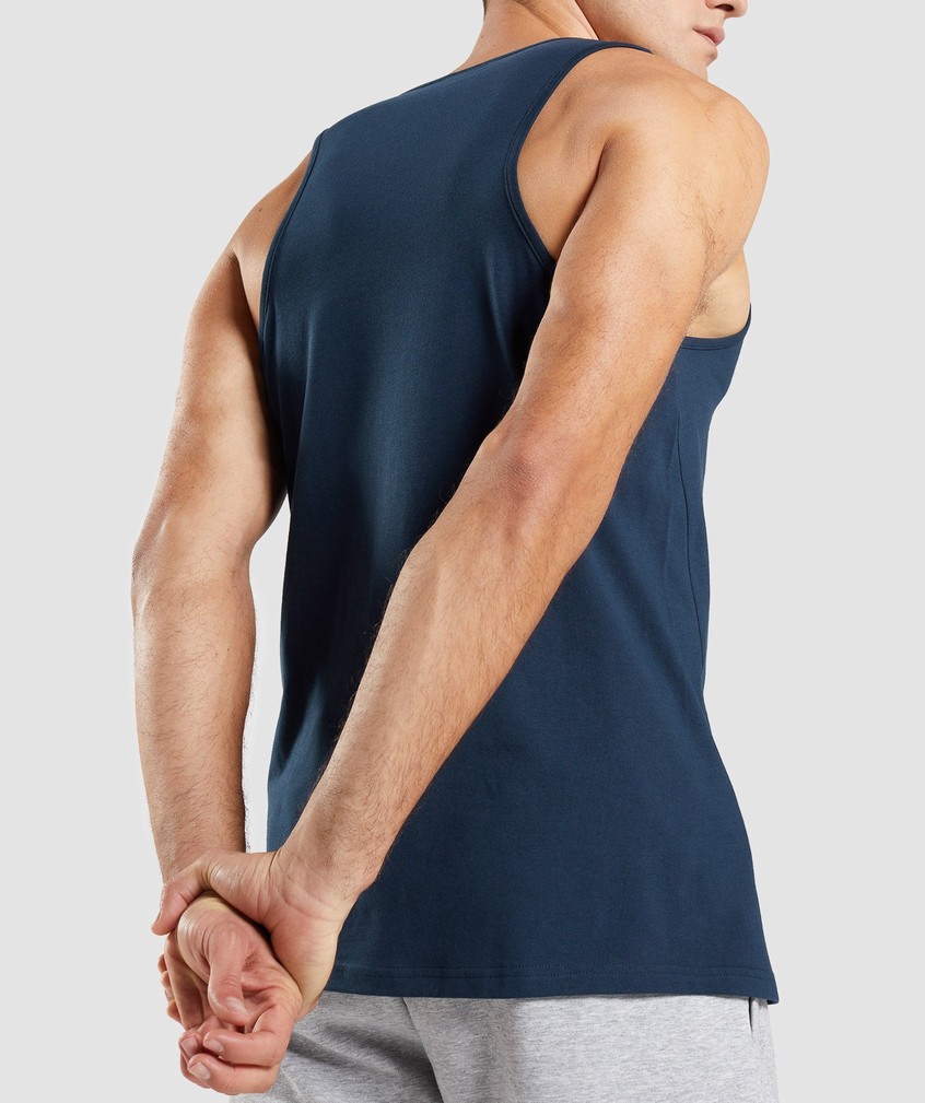 Navy Men's Gymshark Critical 2.0 Tank | USA-16708