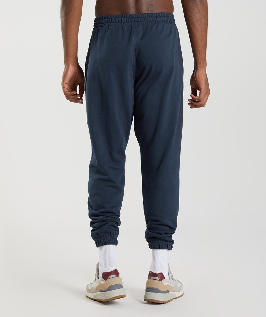 Navy Men's Gymshark Essential Oversized Joggers | USA-27130