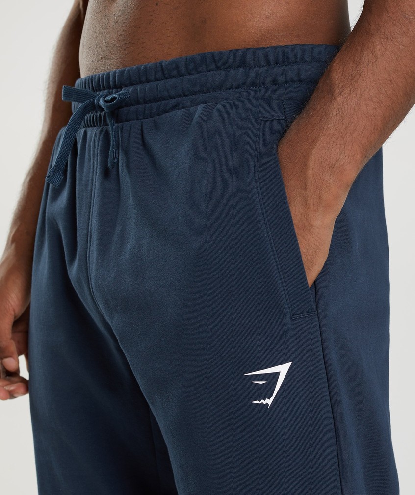 Navy Men's Gymshark Essential Oversized Joggers | USA-27130