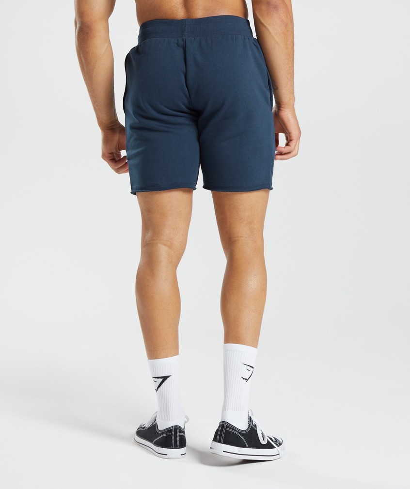 Navy Men's Gymshark Legacy Shorts | USA-34018