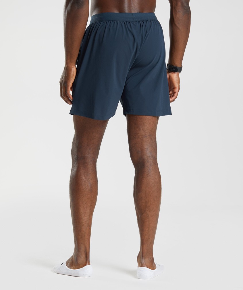 Navy Men's Gymshark Studio Shorts | USA-83459