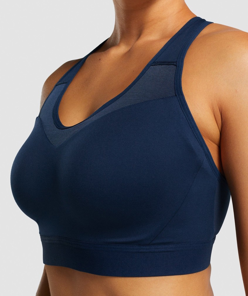 Navy Women's Gymshark Open Back Sports Bra | USA-34908