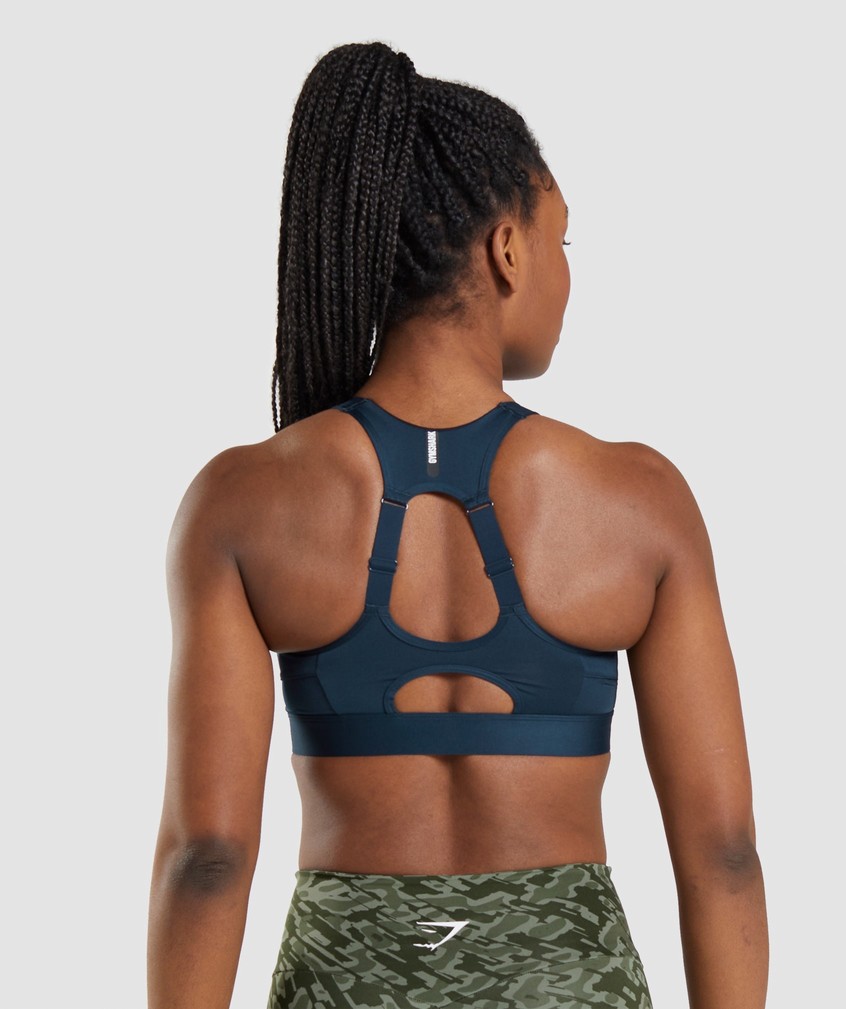 Navy Women's Gymshark Speed Sports Bra | USA-82571