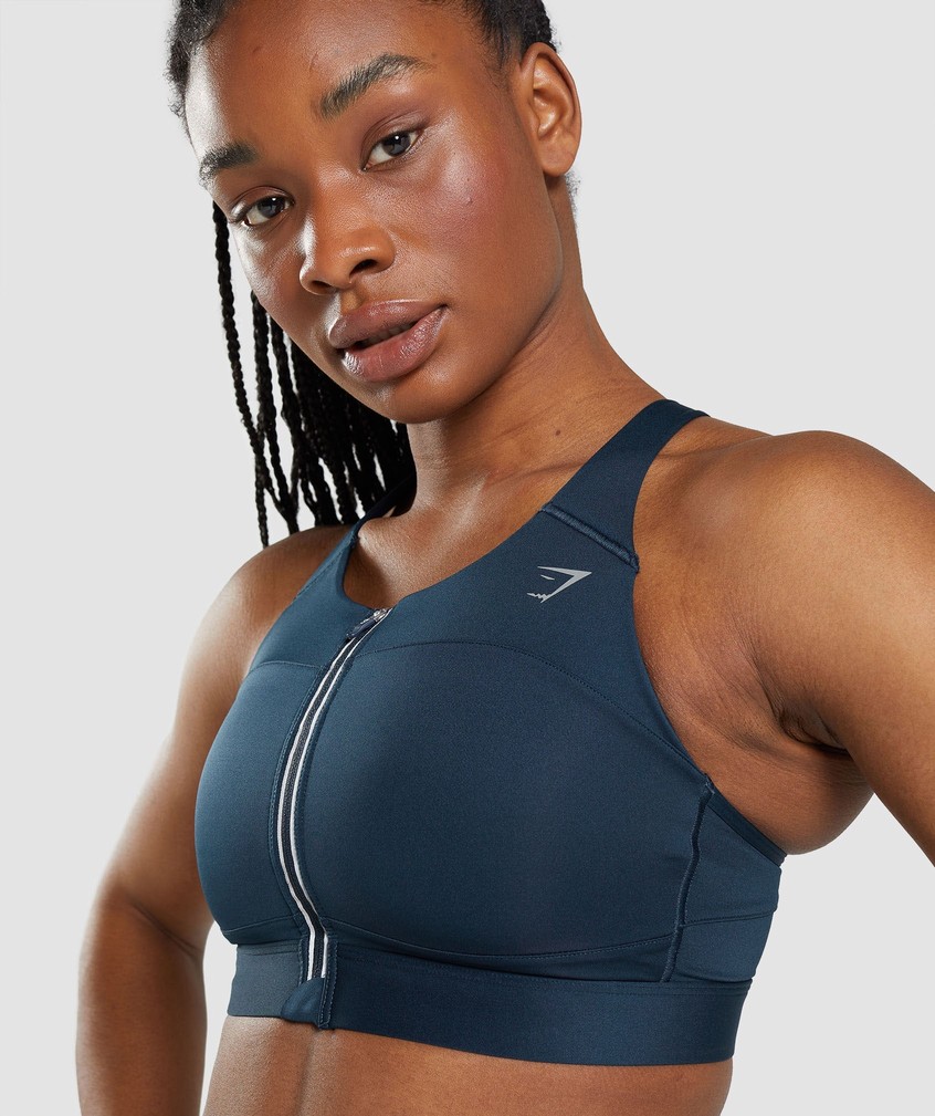 Navy Women's Gymshark Speed Sports Bra | USA-82571