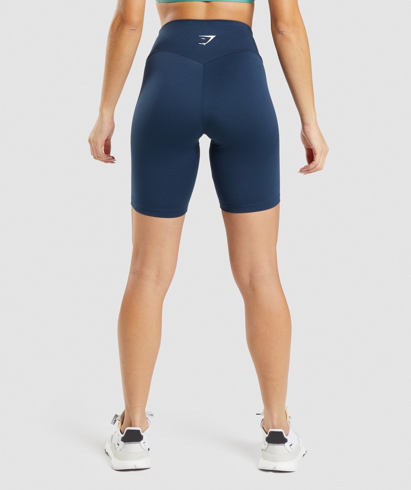 Navy Women's Gymshark Training Cycling Shorts | USA-56478