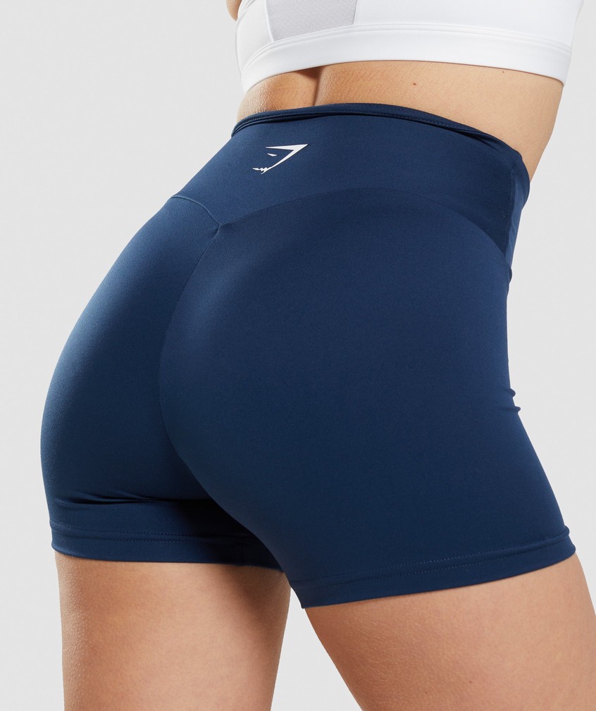 Navy Women's Gymshark Training Shorts | USA-57013