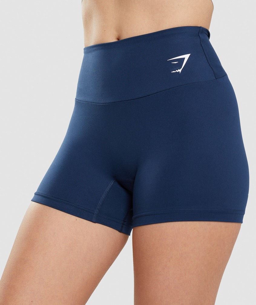 Navy Women's Gymshark Training Shorts | USA-57013