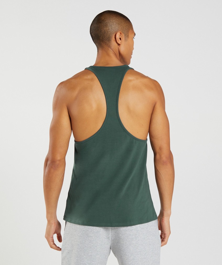 Obsidian Green Men's Gymshark Apollo Stringer | USA-47123