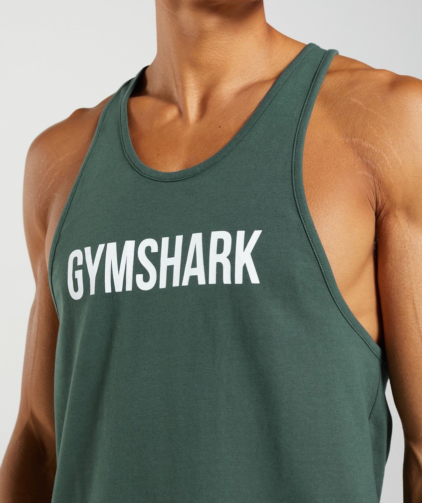 Obsidian Green Men's Gymshark Apollo Stringer | USA-47123