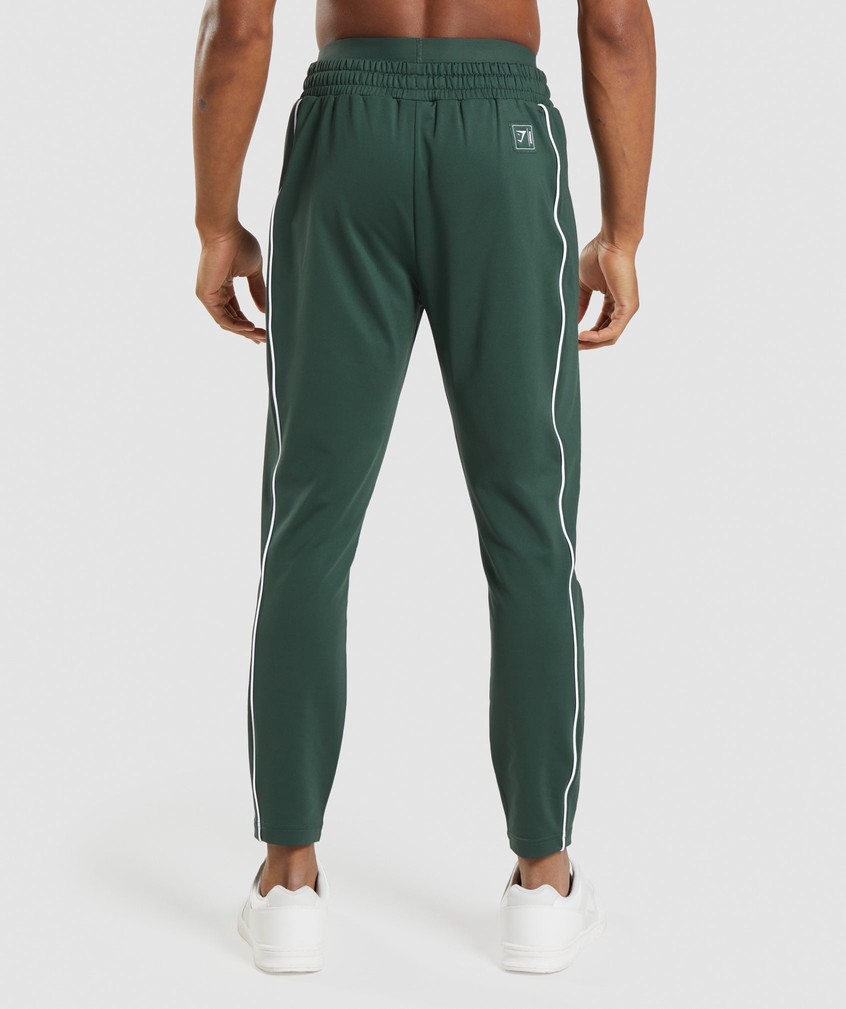 Obsidian Green / White Men's Gymshark Recess Joggers | USA-49672