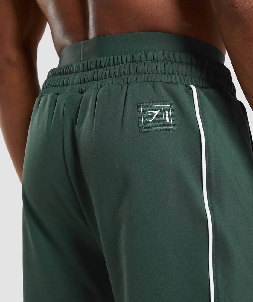 Obsidian Green / White Men's Gymshark Recess Joggers | USA-49672