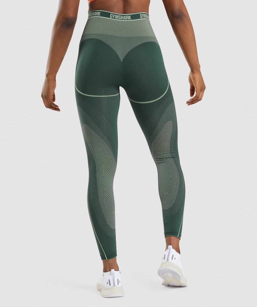 Obsidian Green Women's Gymshark Apex Seamless High Rise Leggings | USA-12304