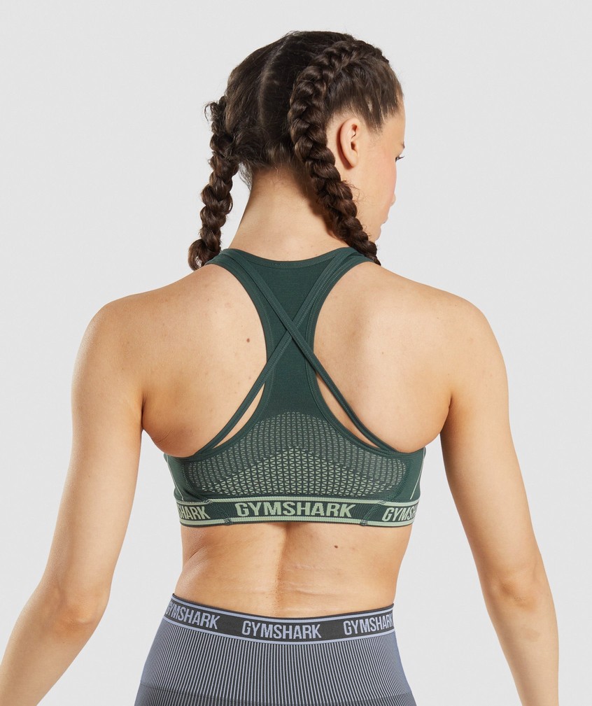 Obsidian Green Women's Gymshark Apex Seamless Sports Bra | USA-23718