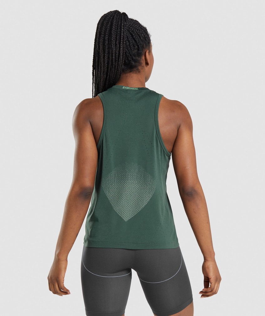 Obsidian Green Women's Gymshark Apex Seamless Tank | USA-69512