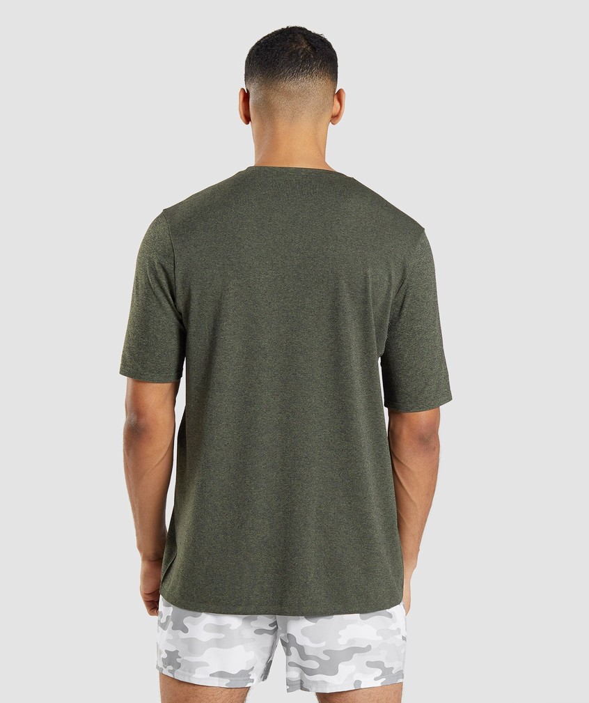 Olive Men's Gymshark Arrival Seamless Short Sleeve T-Shirts | USA-13859