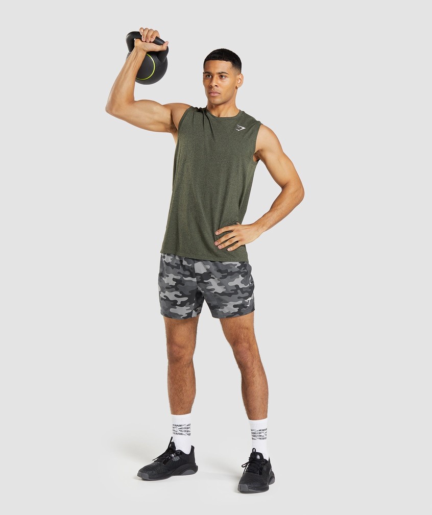 Olive Men's Gymshark Arrival Seamless Tank | USA-37642