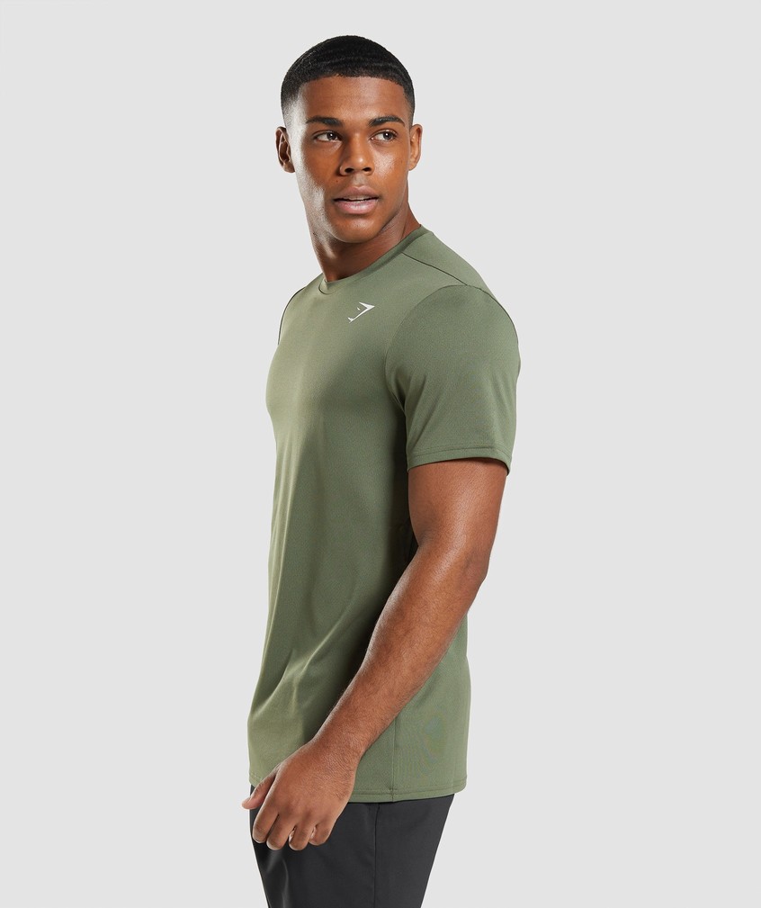 Olive Men's Gymshark Arrival T-Shirts | USA-13879