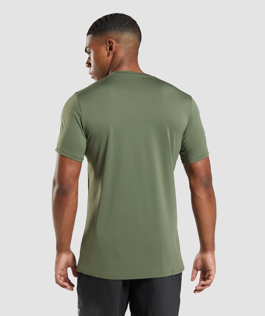 Olive Men's Gymshark Arrival T-Shirts | USA-13879