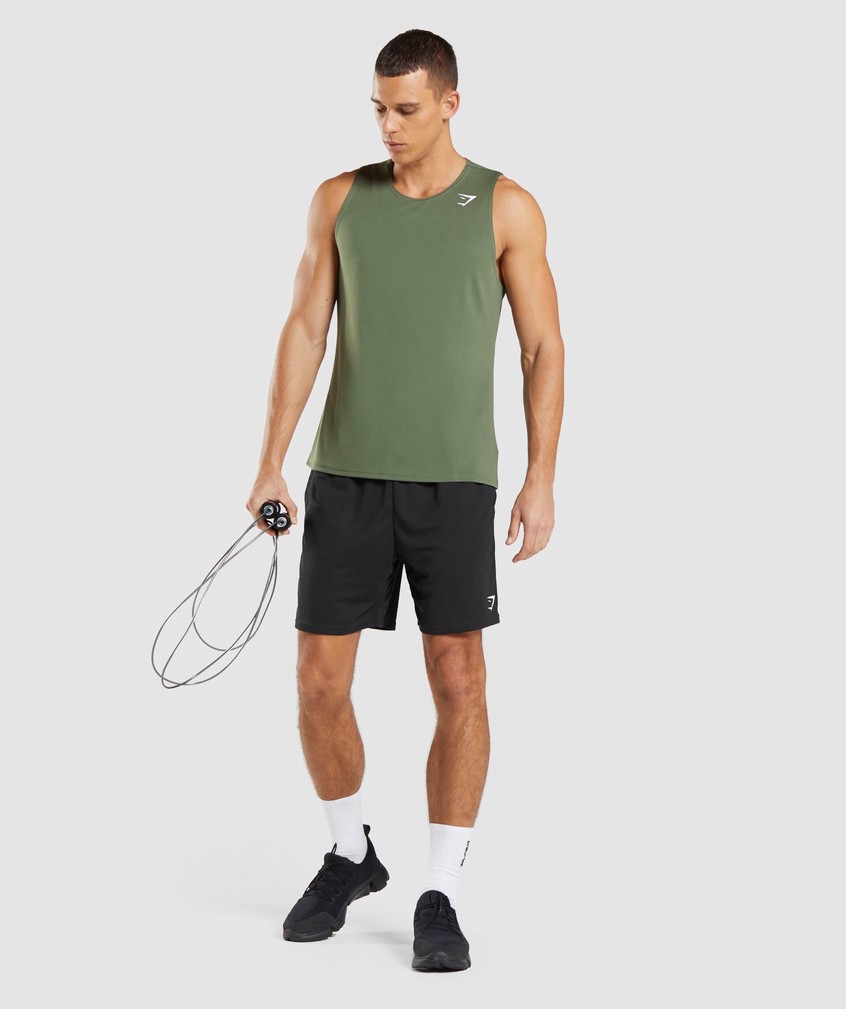 Olive Men's Gymshark Arrival Tank | USA-42830