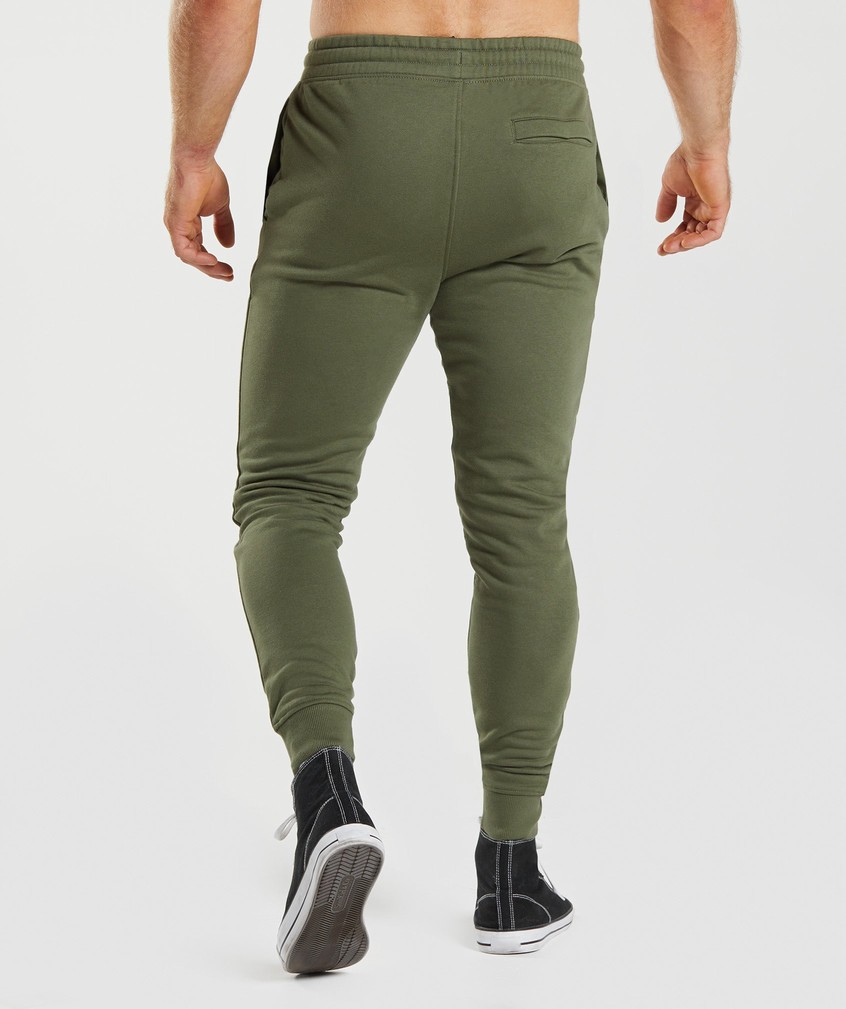 Olive Men's Gymshark Crest Joggers | USA-75916