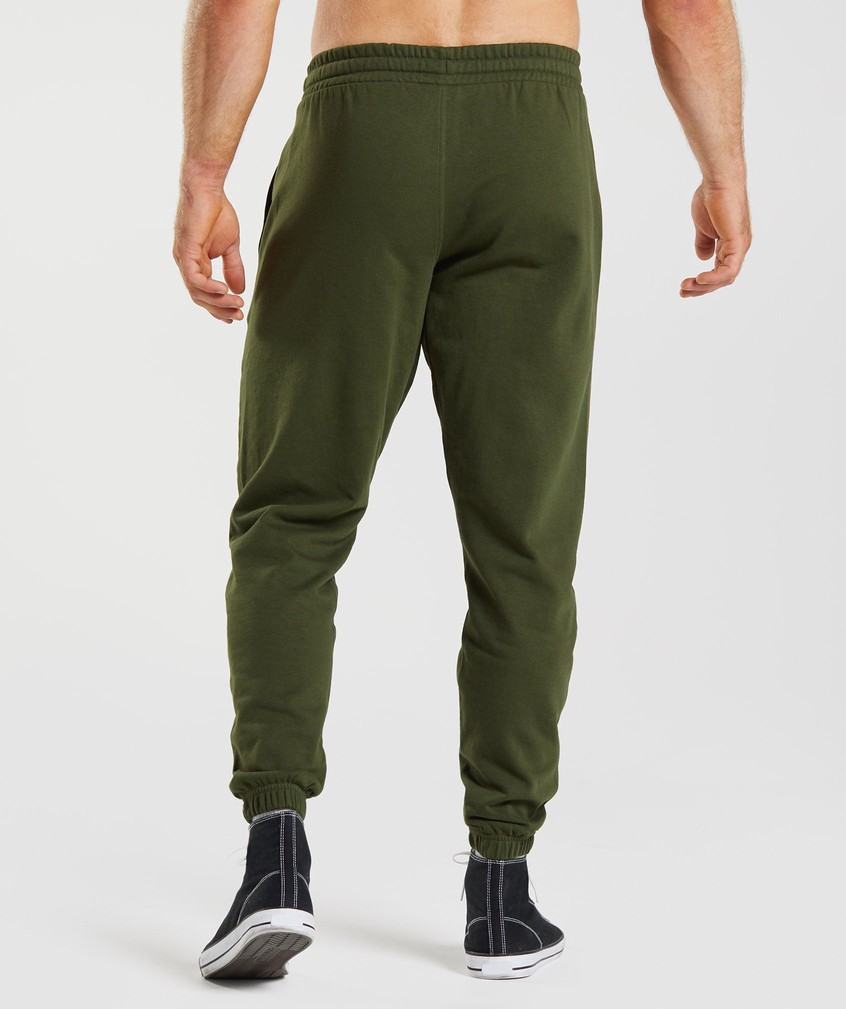 Olive Men's Gymshark Essential Oversized Joggers | USA-90847