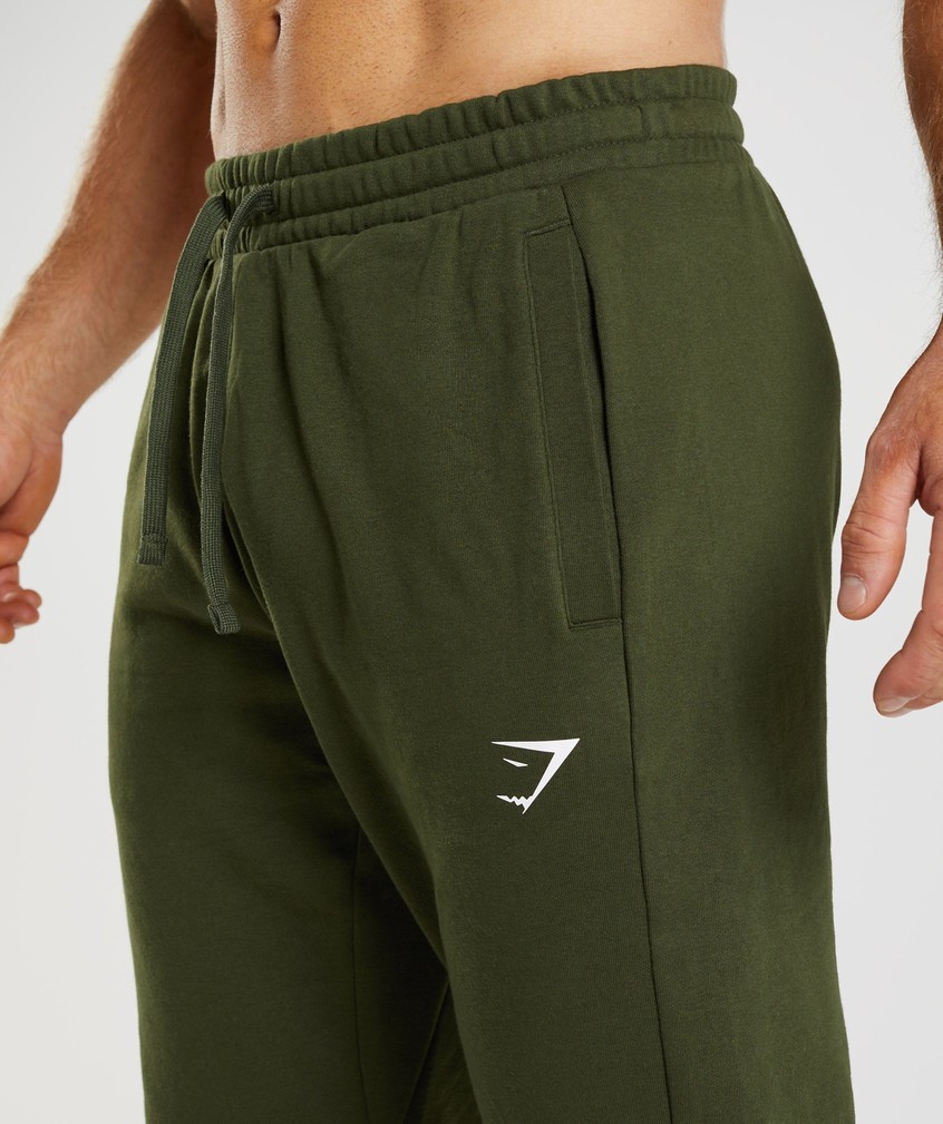 Olive Men's Gymshark Essential Oversized Joggers | USA-90847