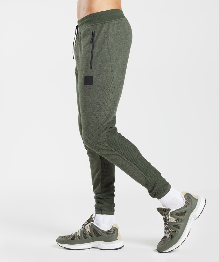 Olive Men's Gymshark Retake Knit Joggers | USA-34057