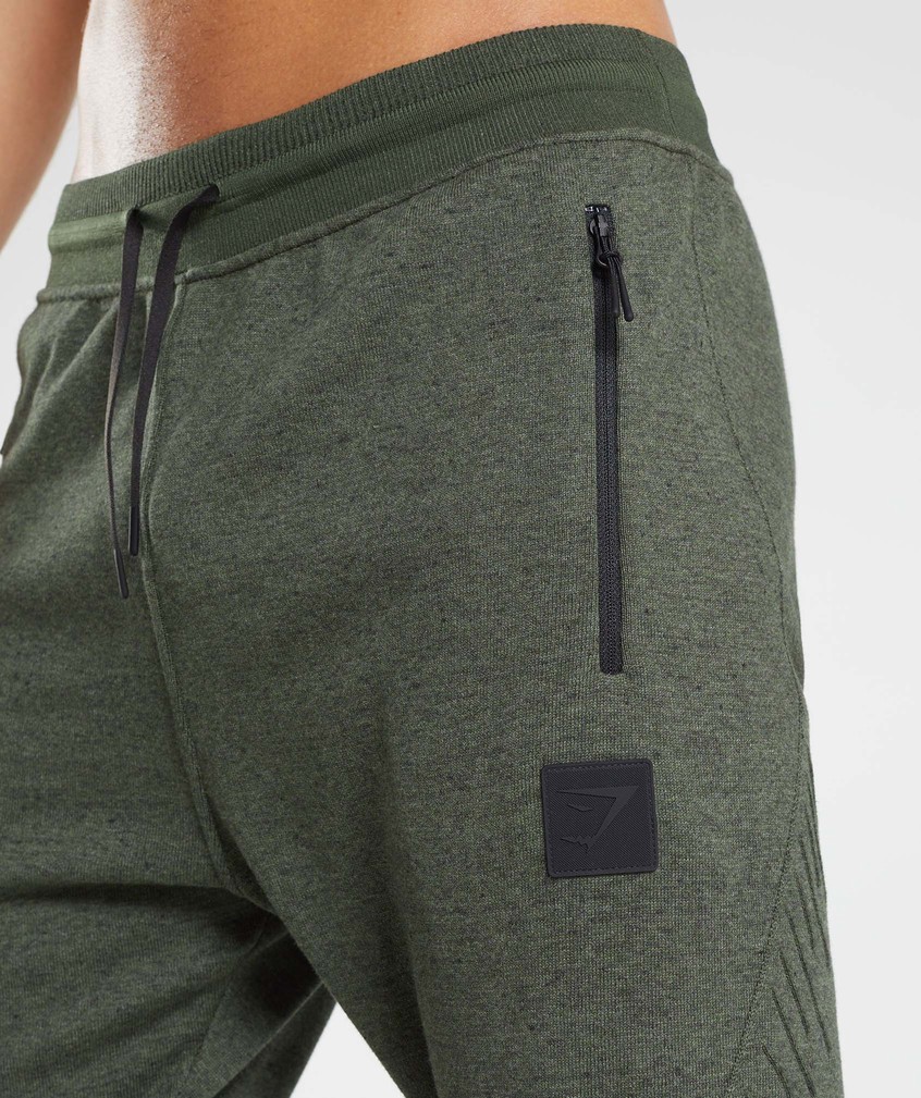 Olive Men's Gymshark Retake Knit Joggers | USA-34057