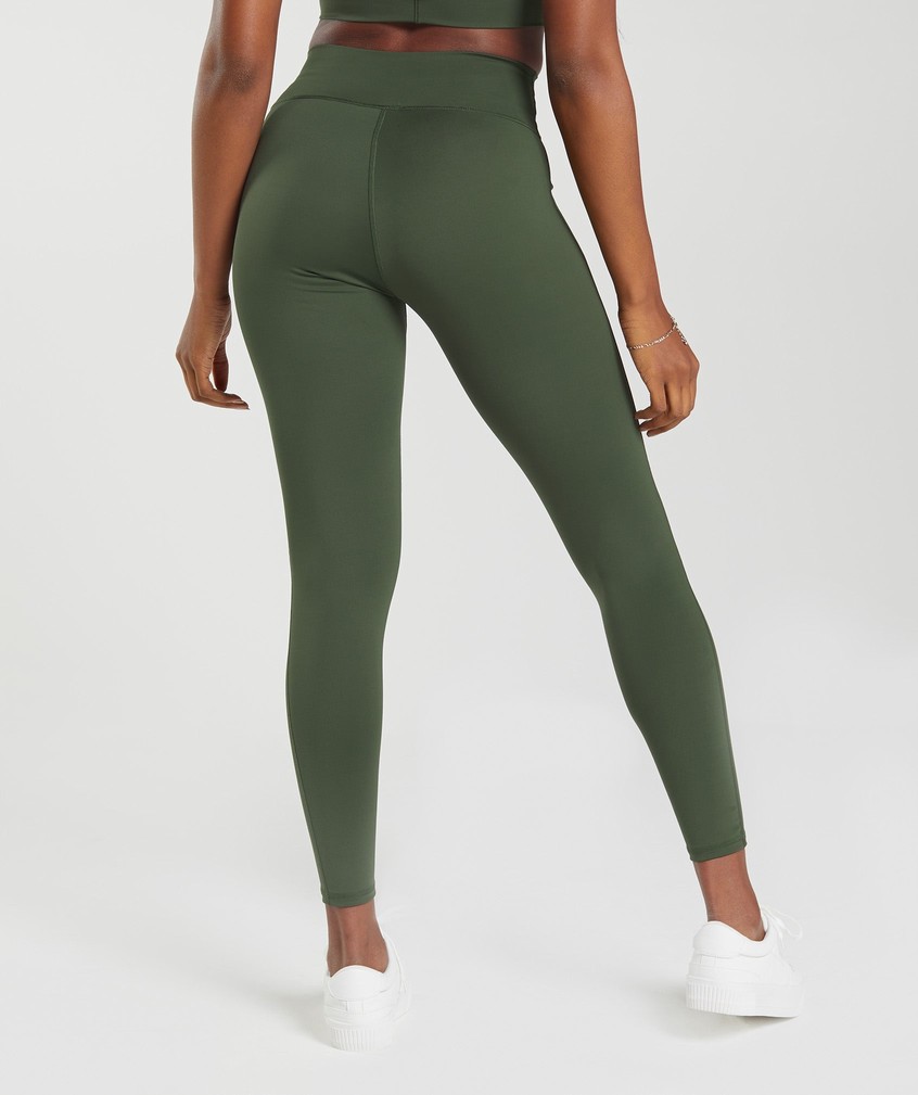 Olive Women's Gymshark Elevate Leggings | USA-31208