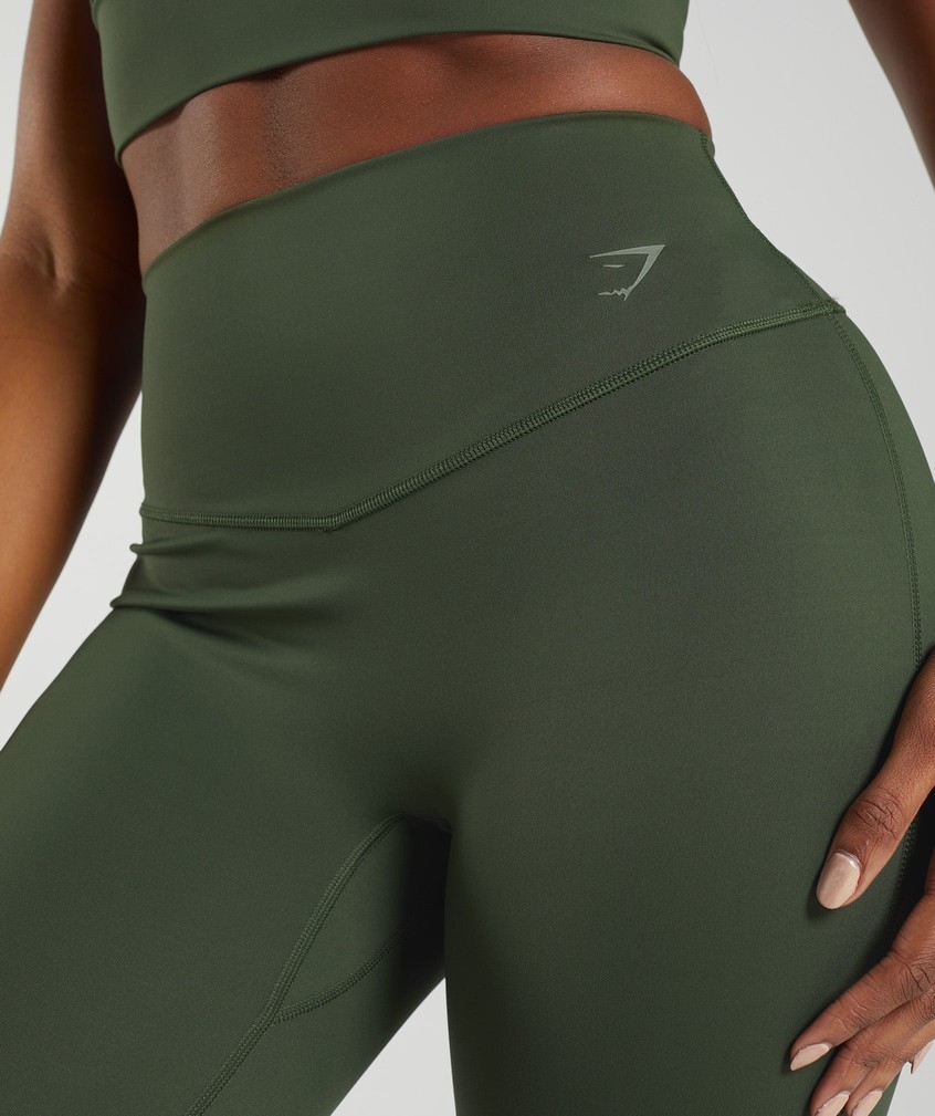 Olive Women's Gymshark Elevate Leggings | USA-31208