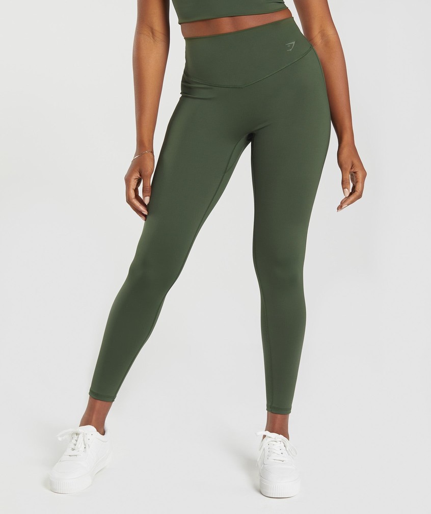 Olive Women\'s Gymshark Elevate Leggings | USA-31208