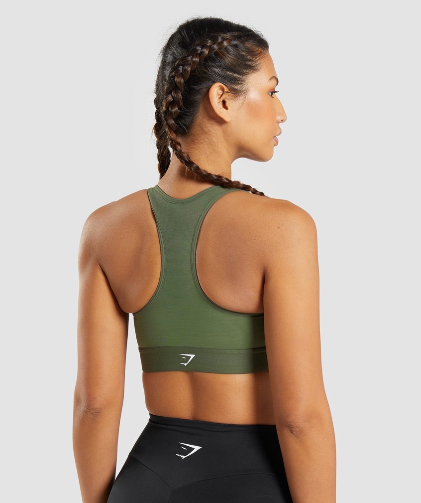 Olive Women's Gymshark Lightweight High Support Sports Bra | USA-71930