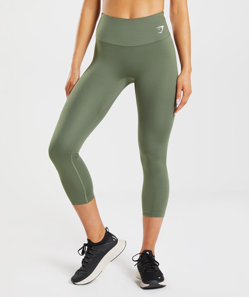 Olive Women\'s Gymshark Training 7/8 Leggings | USA-71962