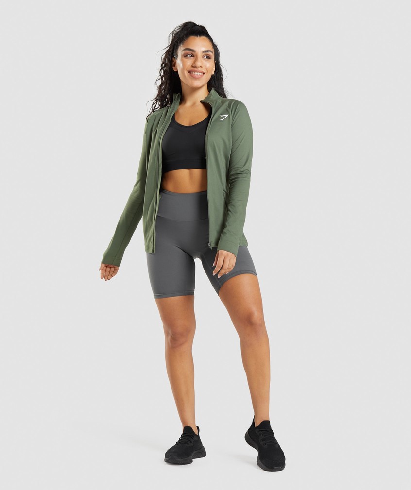 Olive Women's Gymshark Training Jackets | USA-47106