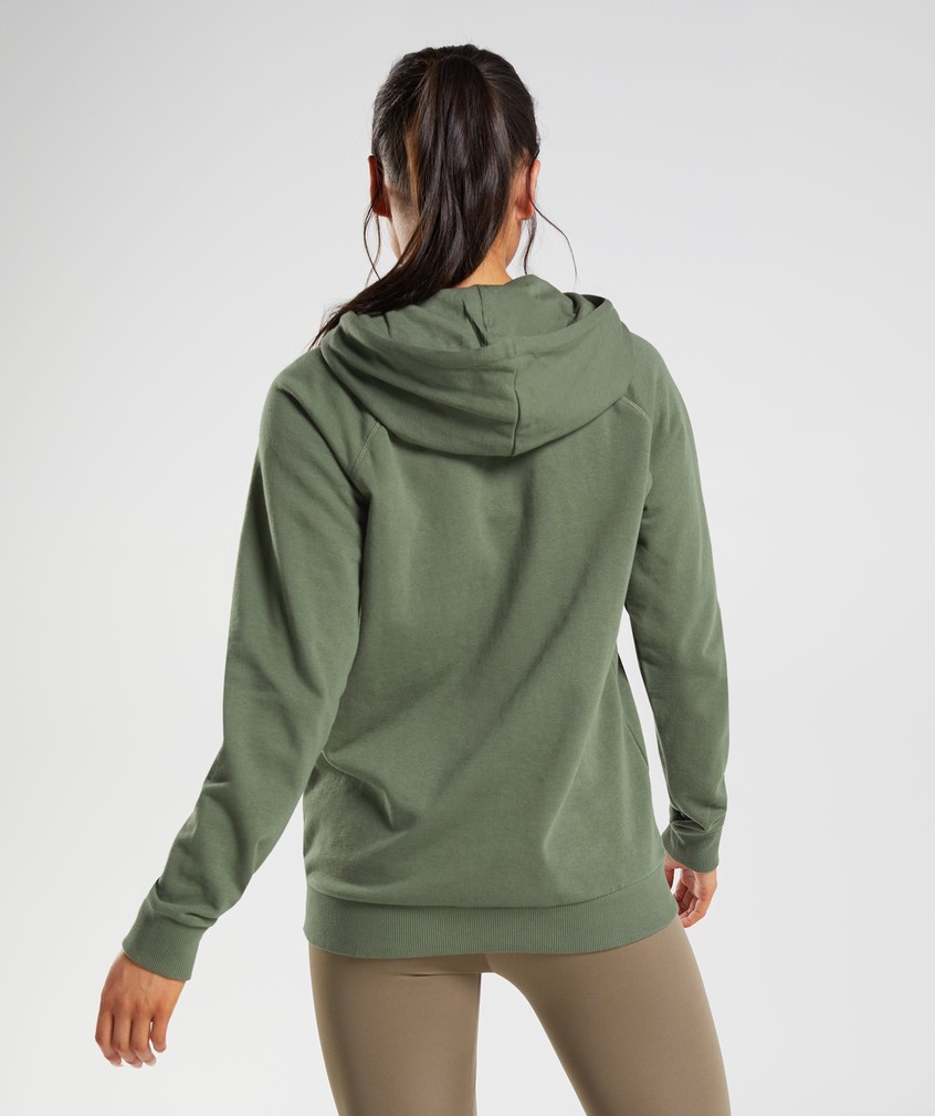 Olive Women's Gymshark Training Zip Hoodie | USA-75980