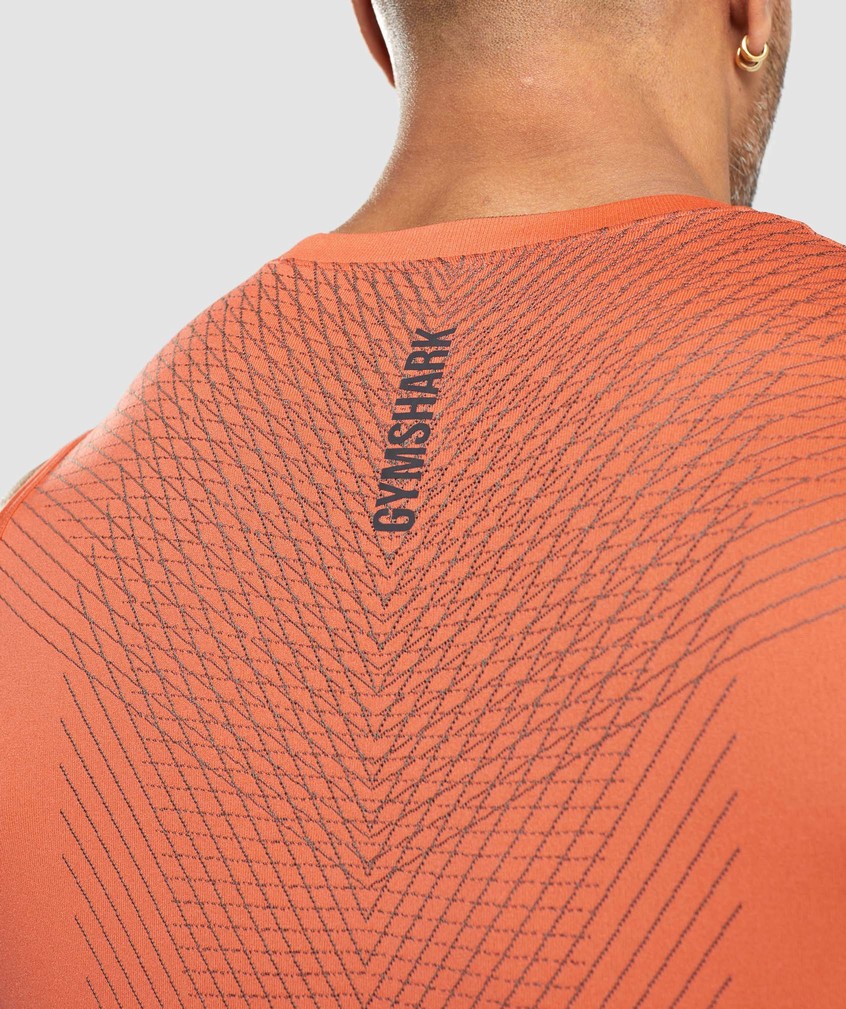 Orange / Black Grey Men's Gymshark Apex Seamless Tank | USA-61978