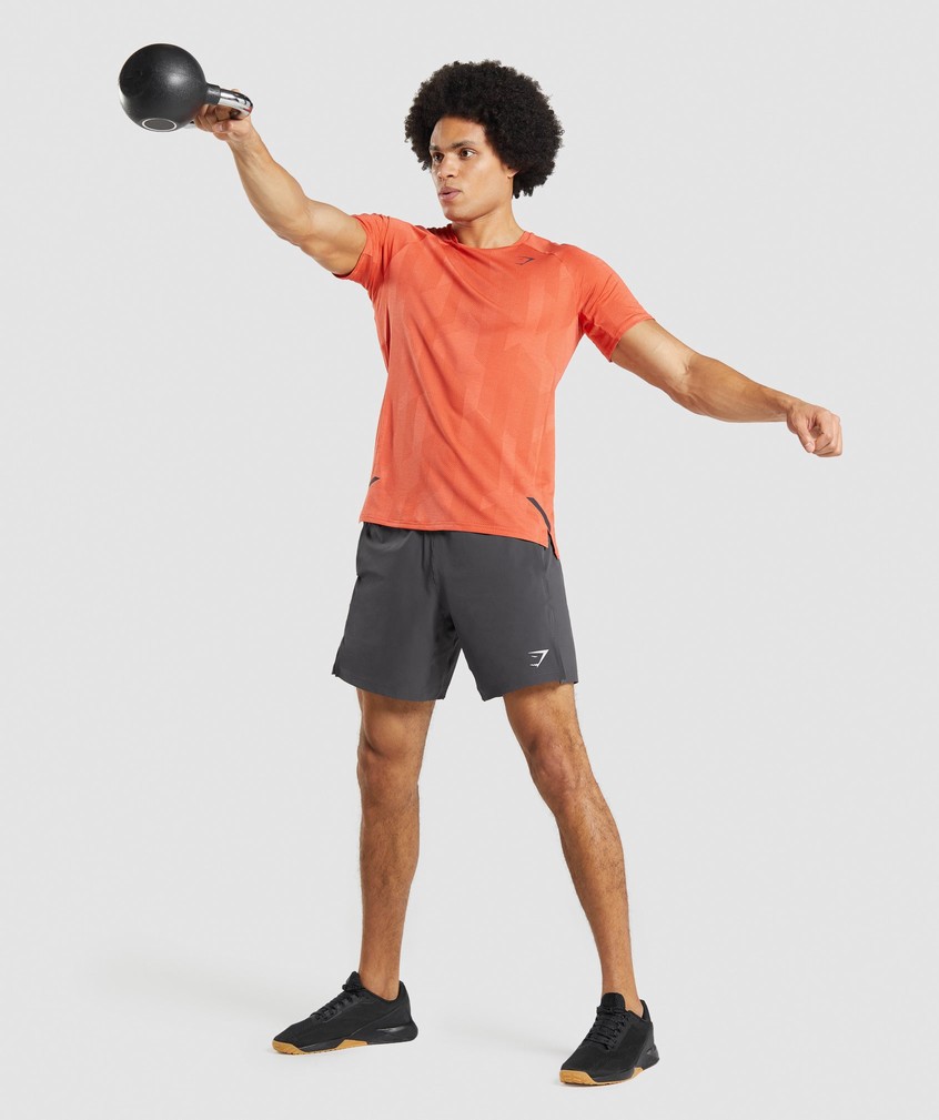 Orange Men's Gymshark Apex T-Shirts | USA-73652