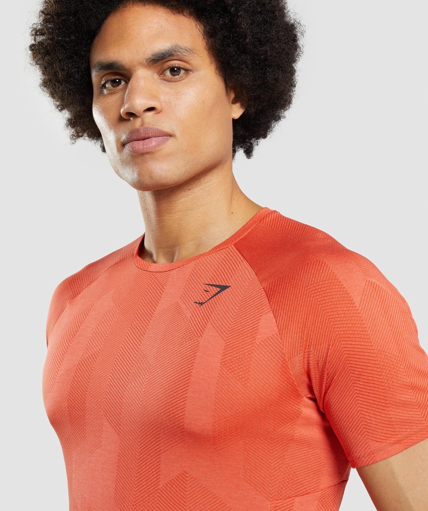 Orange Men's Gymshark Apex T-Shirts | USA-73652