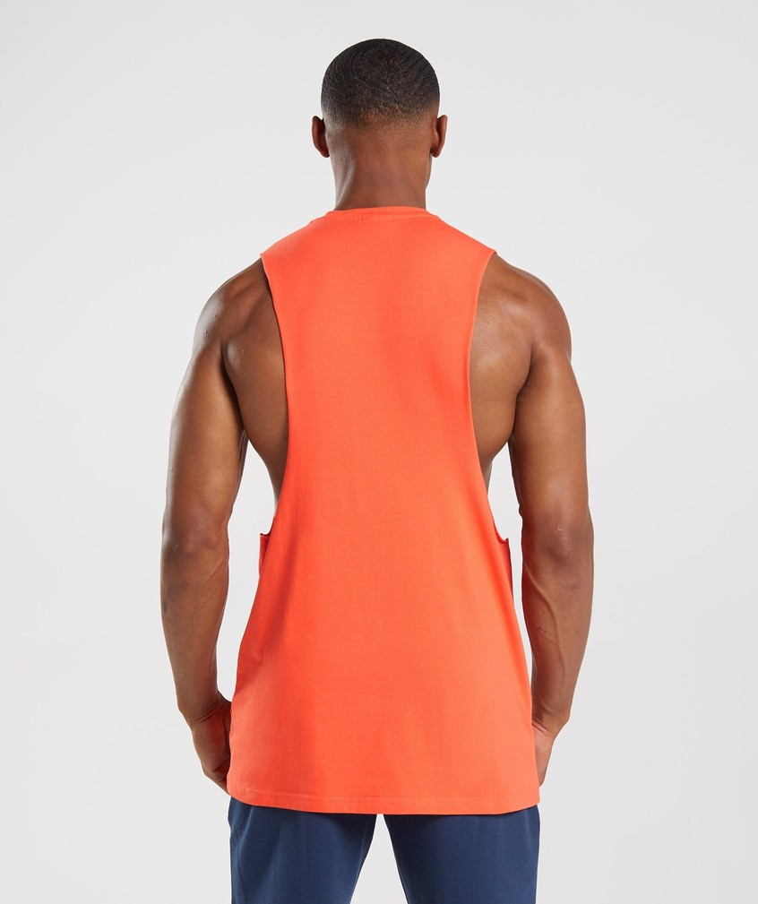 Orange Men's Gymshark Apollo Infill Drop Arm Tank | USA-28417