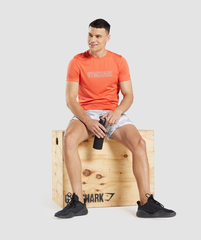 Orange Men's Gymshark Arrival Graphic T-Shirts | USA-20876