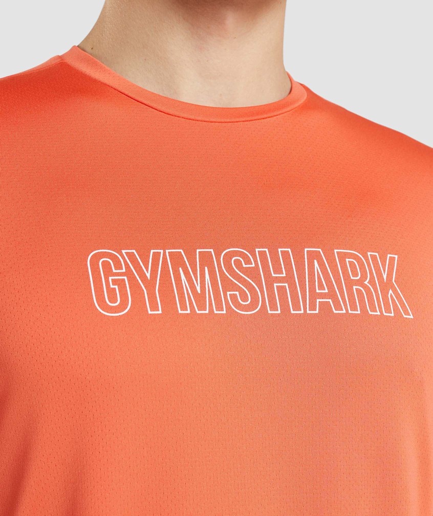 Orange Men's Gymshark Arrival Graphic T-Shirts | USA-20876