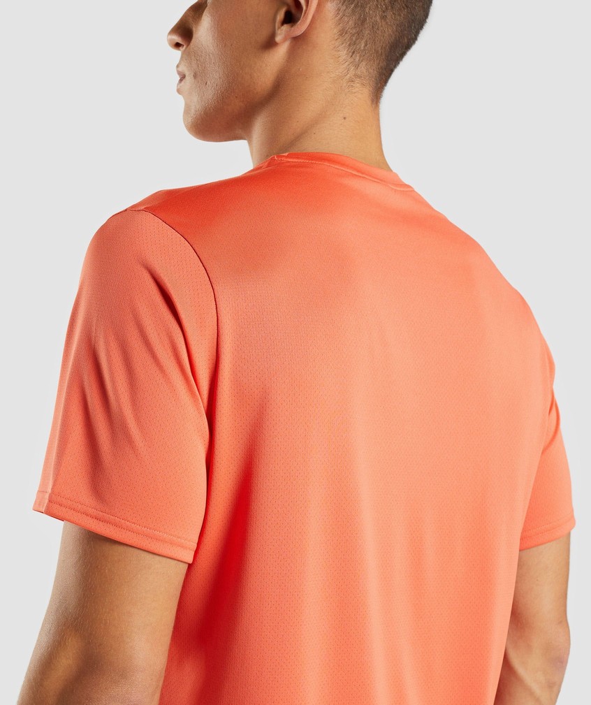 Orange Men's Gymshark Arrival Regular Fit T-Shirts | USA-71423