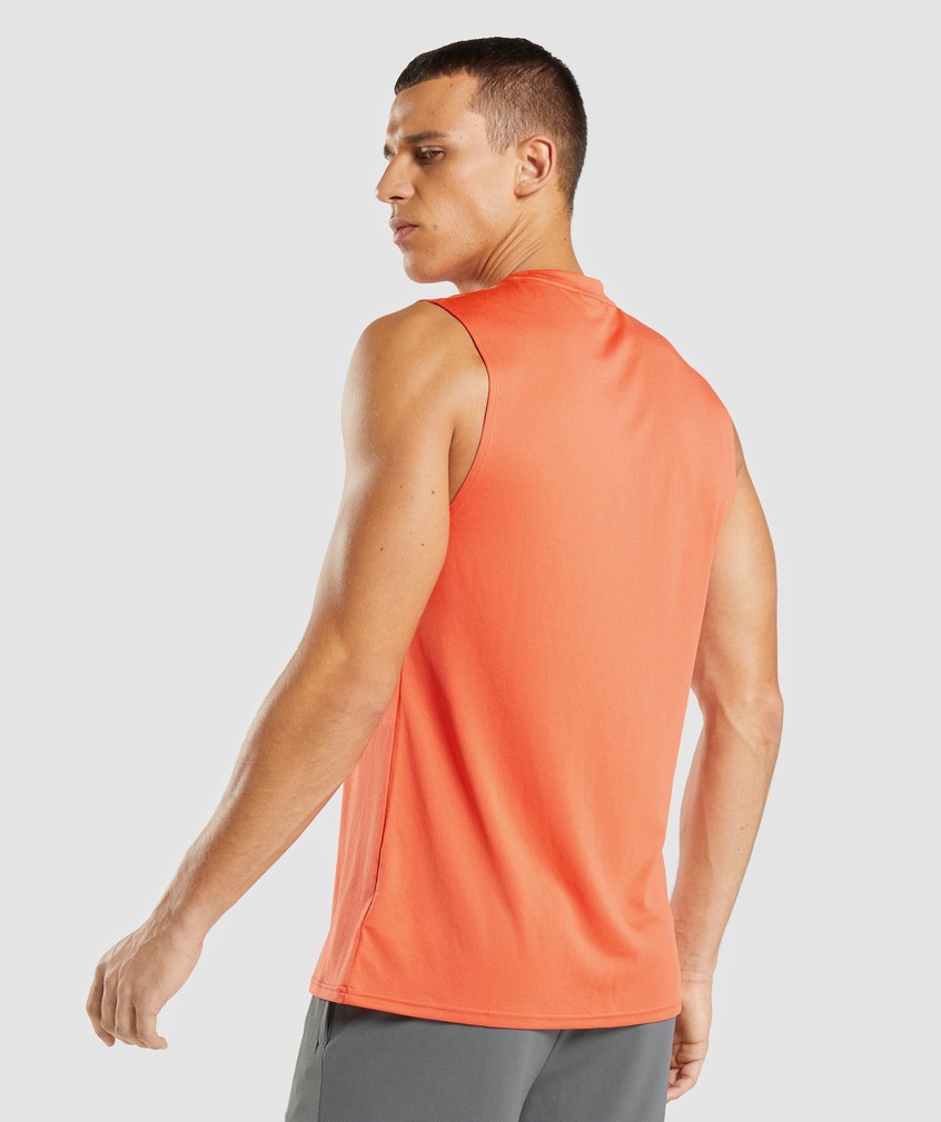 Orange Men's Gymshark Arrival Sleeveless Tank | USA-90152