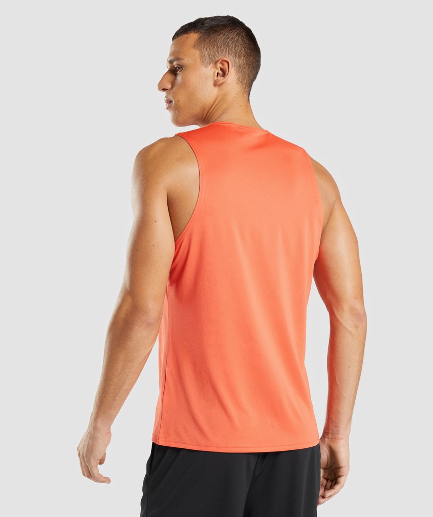 Orange Men's Gymshark Arrival Tank | USA-21780