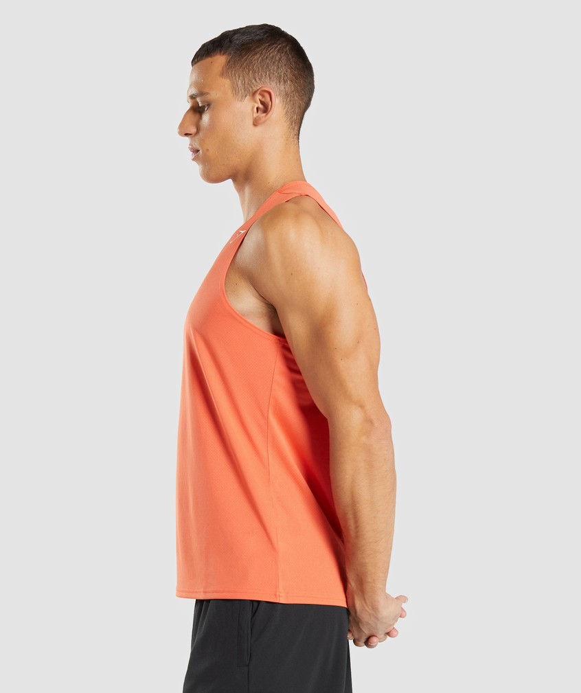 Orange Men's Gymshark Arrival Tank | USA-21780