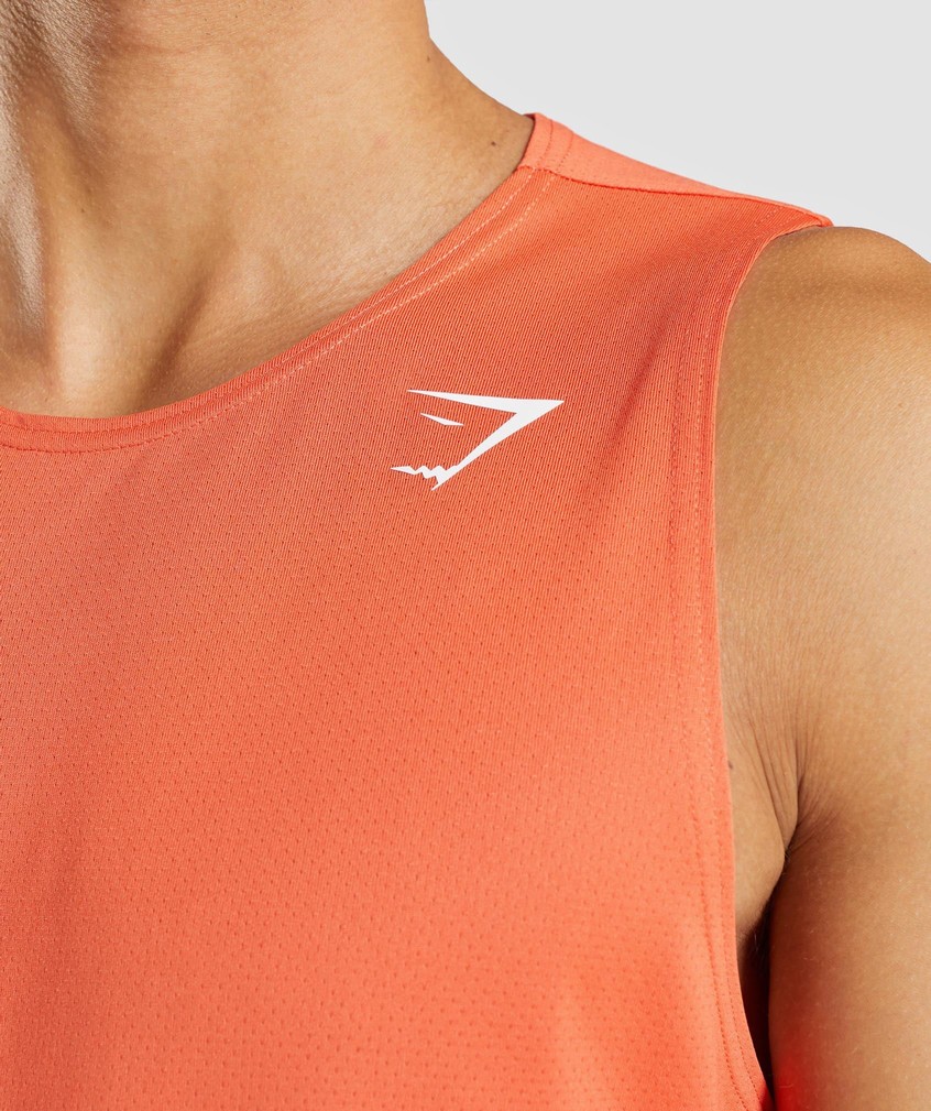 Orange Men's Gymshark Arrival Tank | USA-21780