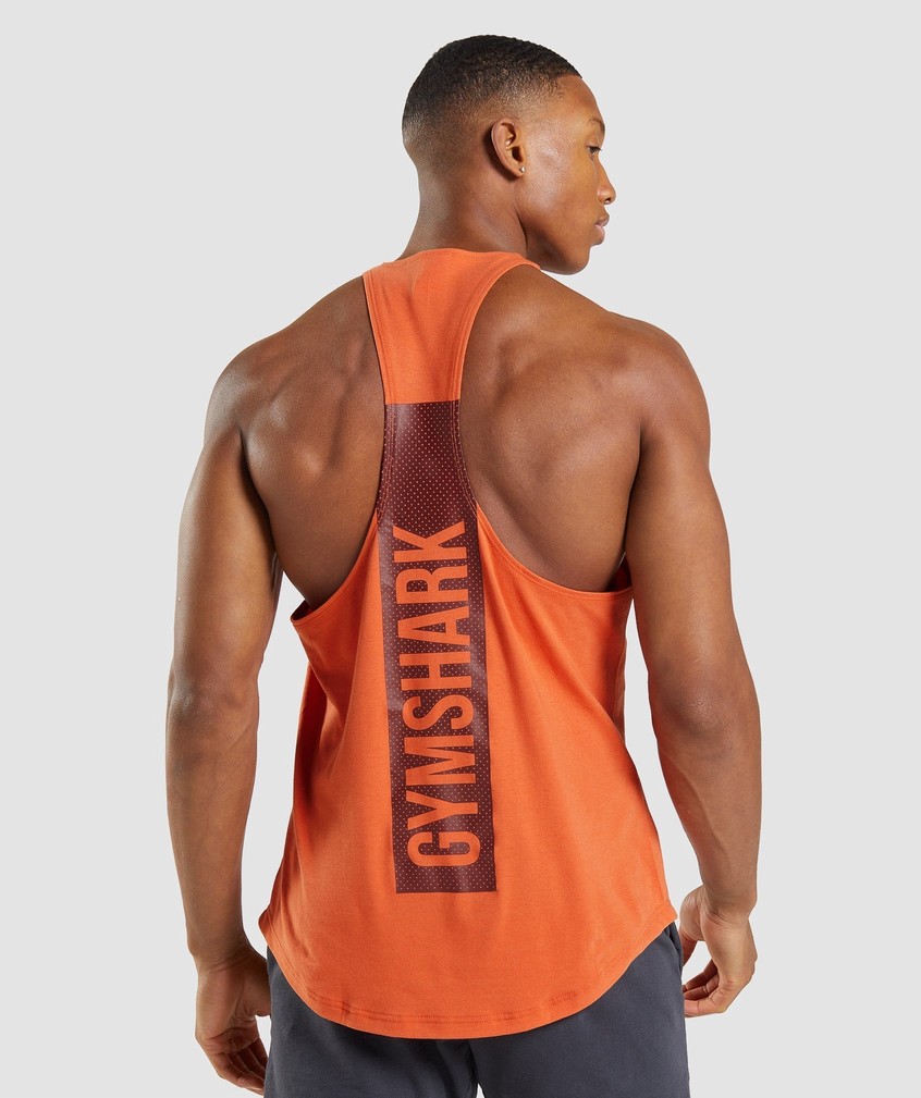 Orange Men\'s Gymshark Bold Stringer | USA-60843