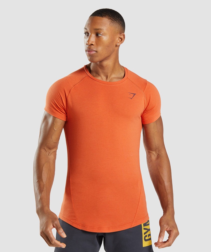 Orange Men's Gymshark Bold T-Shirts | USA-04976