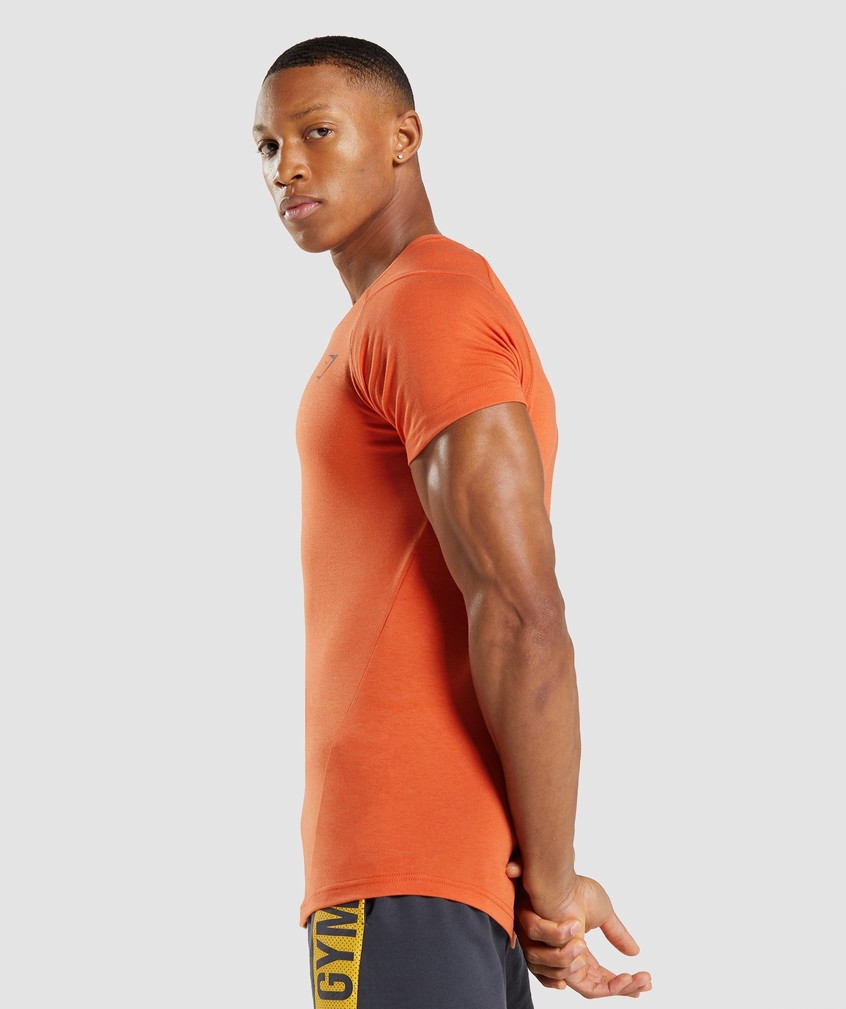 Orange Men's Gymshark Bold T-Shirts | USA-04976